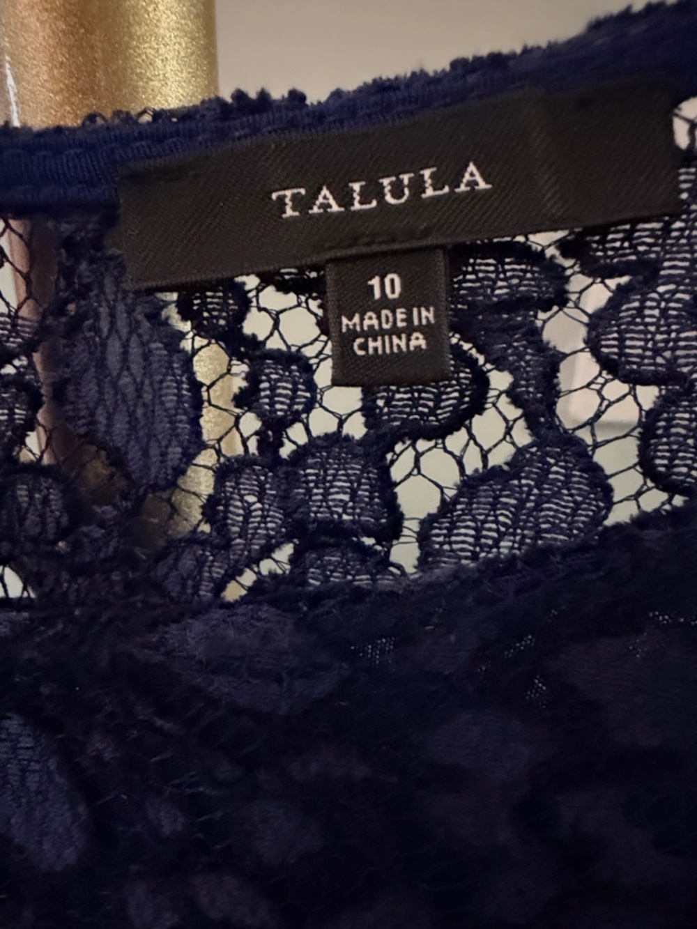 Aritzia Talula Navy Blue Short Lace Mini Dress - Picture 2 of 5
